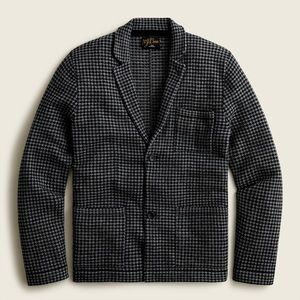 J. Crew Cashmere Jacquard Sweater Blazer in Houndstooth (Size: Medium)